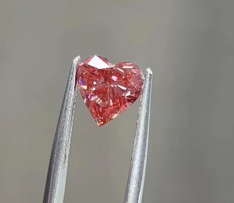 1.15ct Synthetic CVD Pink Heart Diamond Brilliant Cut Artificial Lab Grown