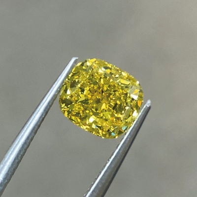 Cushion Cut HPHT Lab Grown Yellow Diamond All shapes are available