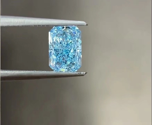 Sky Blue Fancy Intense Blue Lab Grown 2ct CVD Diamond Radiant Cut Wholesale Price