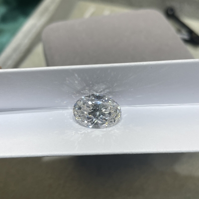 IGI Certified Lab Created White Diamonds Oval Brilliant Cut White DEF VS-VVS Clarity