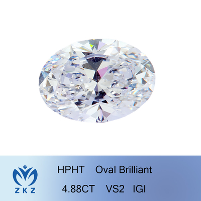 Oval Lab Grown High Clarity Diamonds Loose Customizable White Color