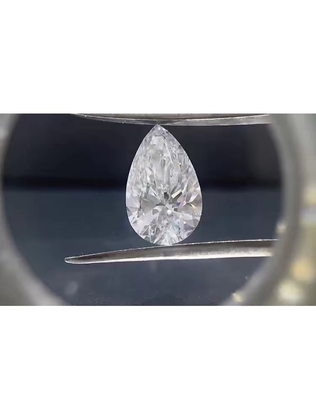 Pear Shape Lab Created Diamonds Cultivated CVD Diamonds Pass The Test No Bow Tie