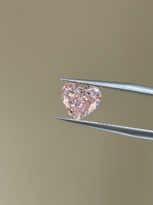 Fancy Intense Pink Heart Shape Lab Grown Diamonds IGI Certified Diamonds Pink Diamonds