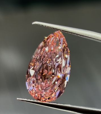 10CT Fancy Intense Pink Pear Shape Lab Grown Diamonds IGI Certified Diamonds Pink Diamonds
