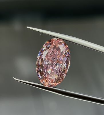 10CT Fancy Intense Pink Oval Shape Lab Grown Diamonds IGI Certified Diamonds Pink Diamonds