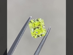 Yellow Radiant HPHT Diamond
