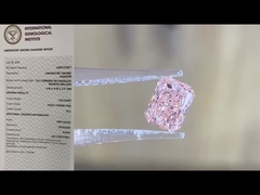 Lab Created Colored Diamonds Radiant Loose Diamond Fancy Intense Pink a report IGI