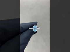 lab grown blue diamond ring