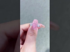 lab grown pink heart diamond ring