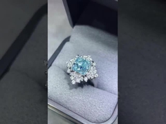 princess blue diamond ring
