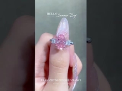 4.08ct oval shape pink diamond ring