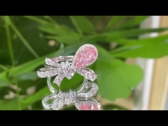 pear pink diamond ring