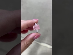 Radiant pink diamond ring