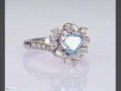 Lab Diamond Jewelry engagement ring wedding ring blue heart diamond loose synthetic diamonds