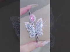 Pink Oval Diamond Bracelet Loose Lab Made Diamonds Earing Necklace Jewelry Production