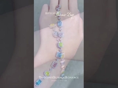 Lab Created Colored Diamonds Diamond Bracelet Candy Bracelet Lab Diamond Jewelry