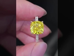 Lab Made Diamond Jewelry Lab Grown Diamond rings Engagement Wedding Ring yellow diamond