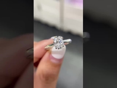 White Diamond Ring Oval Diamond Ring Engagement Wedding Rings Lab Grown Diamond Rings