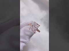 Radiant Diamond Ring White Diamond Ring Engagement Wedding Rings Lab Grown Diamond Rings