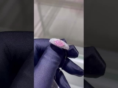 Marquise Lab grown diamond jewelry Pink CVD Diamond Ring 18k White Gold pass the test
