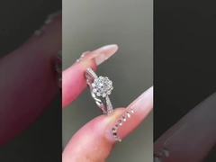 Sunflower Ring Lab Grown Diamond Rings For Engagement Wedding Rings Gift Proposal Ring