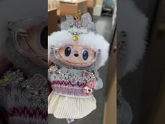 Labubu Jewelry Sparkling Diamond Jewelry Lab Grown Diamond Ring Necklace Fine Jewelry