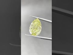 18CT Pear Lab Grown Diamonds IGI Certified Diamonds Lab Created Yellow Diamonds CVD